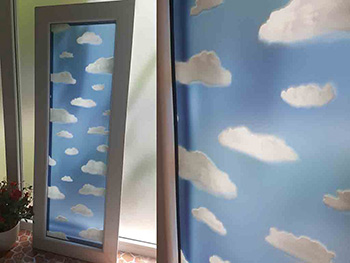 Folie geam autoadezivă Clouds