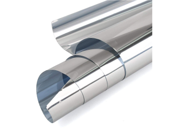 Folie protecție solară 75%, Reflectiv SOL101, argintiu metalizat deschis, cu aplicare la interior, rolă de 60x200 cm