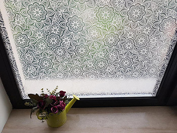 Folie geam electrostatică Candice, d-c-fix, imprimeu floral, translucid, 67 x 150 cm