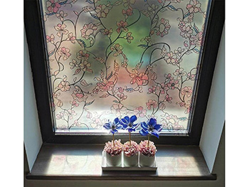 Folie geam electrostatică Kyoto, d-c-fix, model floral pastel - 67x150 cm