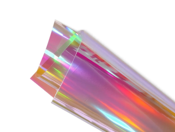 Folie geam iridiscenta Rainbow Red – efect oglinda multicolor, 137 cm lățime, vanzare la metru