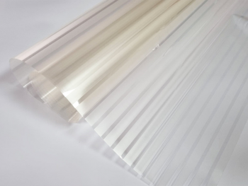 Folie geam autoadezivă Office Iridium, transparentă cu dungi sablate crem, rolă de 75X152 cm