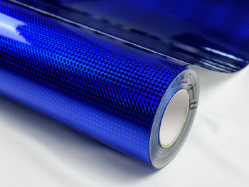 Folie hologramă albastră, Kointec ITP520, autoadezivă, 100 cm lăţime