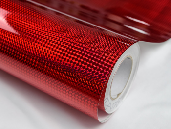Folie hologramă roşie, Kointec ITP519, autoadezivă, 100 cm lăţime