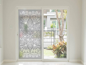 Folie sablare decorativă Isla, pentru uşi din sticlă, rolă de 100x210 cm