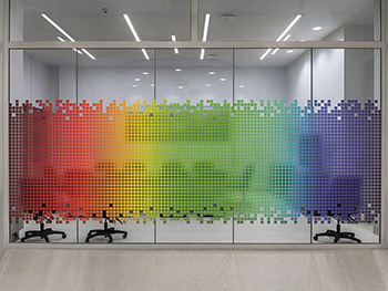 Folie sablare decorativă Spectrum, Folina, imprimeu multicolor - 98x300 cm