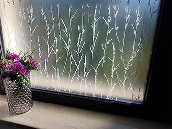Folie geam electrostatică Devera, d-c-fix, sablare cu model spic de grâu, translucidă, 67 cm latime