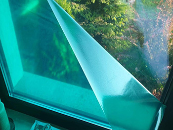 Folie geam autoadezivă, d-c-fix, transparentă, verde, rolă de 45 cm x 3 metri