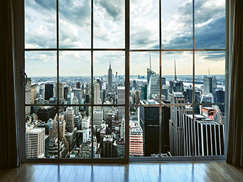 Fototapet 3D, Dimex, fereastră, Manhattan Window View, 375x250 cm