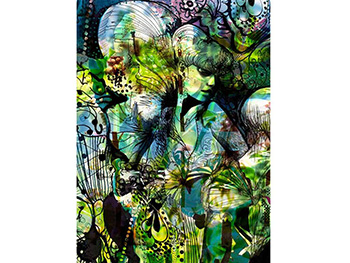 Fototapet abstract Aphrodite's Garden, Komar, model floral, dimensiune fototapet 184x254 cm