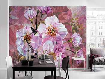 Fototapet floral Blooming Gems, Komar, culoare roz, dimensiune fototapet 368x248 cm