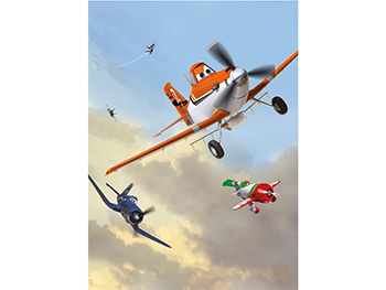 Fototapet avioane Dusty and Friends, Komar, decoraţiune cameră băiat cu personaje Disney, 184x254 cm fototapet-avioane-dusty-and-friends-2221