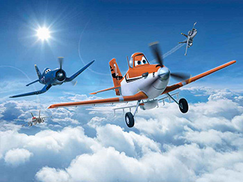 Fototapet cameră băieţi, Planes above the clouds, Komar, multicolor, 368 x 254 cm fototapet-copii-avioane-Planes-above-the-clouds-6834