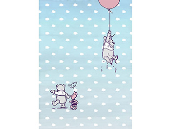 Fototapet cameră copii cu Ursuleţul Winnie the Pooh Piglet, Komar, albastru deschis, 254x184cm fototapet-winnie-the-pooh-piglet-3647