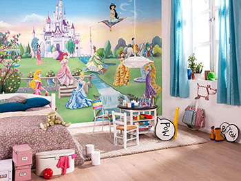 Fototapet Castelul prinţeselor Disney, Komar, pentru copii, multicolor