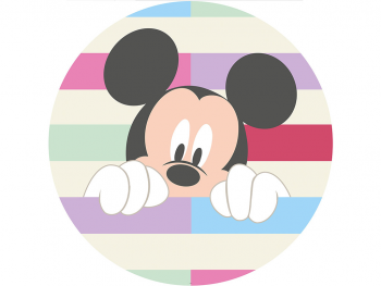 Fototapet rotund, autoadeziv, Komar Mickey Peek-a-boo, decor cameră copii, 125 cm diametru fototapet-rotund-autoadeziv-komar-mickey-peek-a-boo-decor-camera-copii-4999