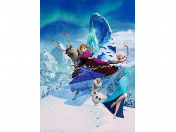 Fototapet cameră fete cu personaje Frozen, Elsas Magic, Komar, albastru, 200x280 cm fototapet-copii-Frozen-Elsas-magic-komar-9095