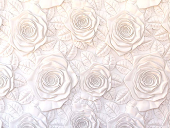 Fototapet 3D Trandafiri, AGDesign, decorațiune florală bej, dimensiuni fototapet 360x270 cm