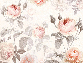 Fototapet floral La Maison, Komar, model vintage, dimensiune fototapet 368x248 cm