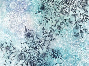 Fototapet Windflowers, Komar, model floral albastru, dimensiune fototapet 368x248 cm fototapet-floral-albastru-windflowers-6476