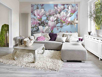 Fototapet floral Magnolie, Komar, imprimeu floral, multicolor, 368 x 254 cm