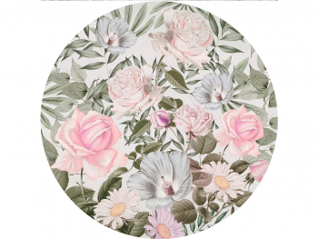 Fototapet rotund Daphne, Komar, model floral pastel, autoadeziv, 125 cm diametru fototapet-rotund-daphne-komar-autoadeziv-125-cm-diametru-2812