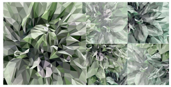Fototapet floral verde Emerald Flowers, Komar, print digital, 300x280 cm