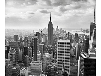 Fototapet peisaj urban NYC black and white, Komar, 368x254 cm