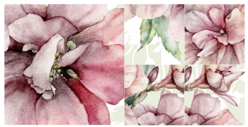 Fototapet floral La Flor, Komar, print digital, 300x280 cm