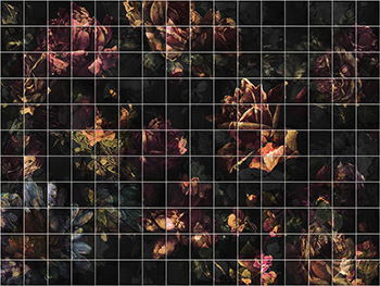 Fototapet Tiles Flowers, Komar, print digital, 400x280 cm