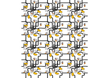 fototapet-mickey-mouse-foot-labyrinth-6329
