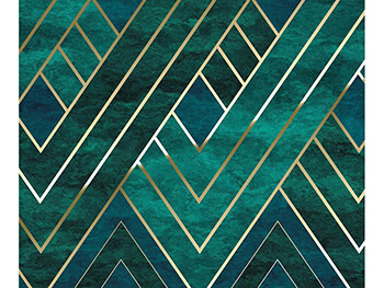 Fototapet Artdeco, Komar, model geometric verde, pe suport vlies, 300x250 cm fototapet-artdeco-2476