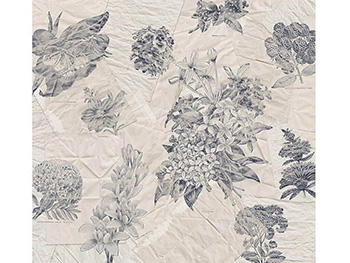 Fototapet Botanical Paper, Komar, model floral stilizat, gri, 300x280 cm