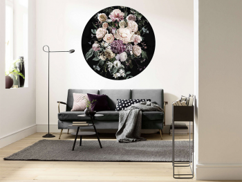 Fototapet rotund Enchanted Flowers, Komar, autoadeziv, 125 cm diametru