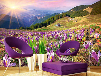 Fototapet peisaj de munte Spring, Dimex, multicolor, 375x250 cm