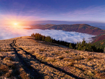 Fototapet peisaj montan, Dimex, Sunrise in mountains, 375x250 cm