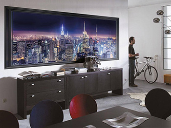 Fototapet Sparkling New York, Komar, decorațiune cu peisaj urban, fototapet 368x127 cm