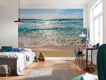 Fototapet peisaj Seaside, Komar, imagine cu valurile mării, 368x254 cm