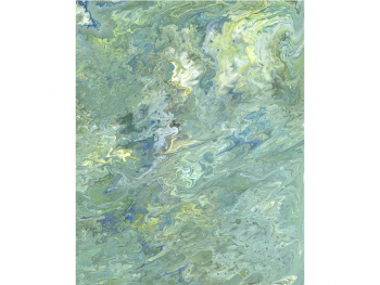 Fototapet abstract verde mint, Komar Flow Reflection, 200x250 cm