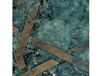 Fototapet abstract Starlight, Komar, model geometric, verde, 350x250 cm