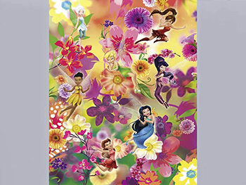 Fototapet cameră fete, Clopoţica Fairies Flowers, Komar, multicolor, 200x250 cm fototapet-vlies-clopotica-Fairies-flowers-8047