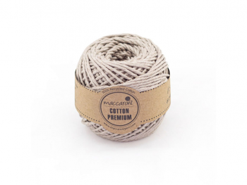 Sfoară bumbac natur, Maccaroni Cotton Premium, fir de 2mm grosime, 100gr