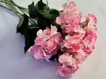 Buchet flori artificiale roz, 7 fire, 60 cm înălţime
