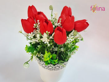 ghiveci-alb-cu-lalele-artificiale-rosii-9472