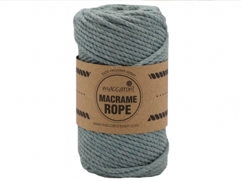 Macrame Rope, fire răsucite de 4 mm, gri