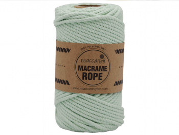 Macrame Rope, fire răsucite de 4 mm, vernil