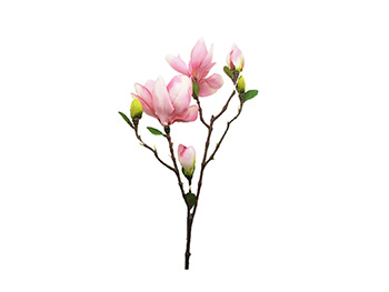 Magnolie artificială roz, 80 cm înălţime