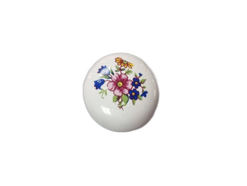 Mâner mobilă, Folina 6275, buton alb cu flori
