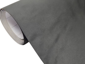 Material autoadeziv imitație piele întoarsă gri (Suedette), lățime 152 cm, se vinde la metru liniar