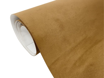 Material autoadeziv imitație piele întoarsă maro (Suedette), lățime 152 cm, se vinde la metru liniar